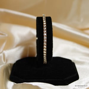 12.2g 14KRG 4.27ctw Diamond Tennis Bracelet 7 inch