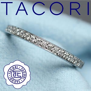 Tacori Dantela Platinum Diamond Wedding Band Size 3.75