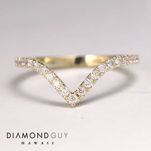Diamond Guy Custom Chevron V Wedding Band