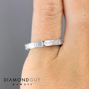 Diamond Guy Custom Emerald Cut Knife Edge Wedding Band