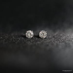 0.7g 14KWG 0.47ctw DIAMOND STUD EARRINGS