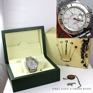 Rolex Men's Yachtmaster 40mm R16622 Platinum Wrist Watch w/ Box + Certificate