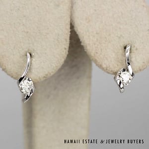 0.22CTW Diamond 14K White Gold Stud Earrings