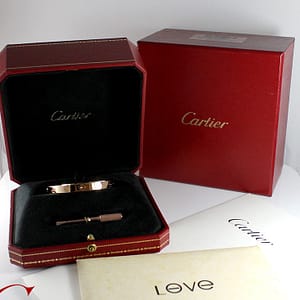 Cartier Love Bracelet 15 Pink Gold With Box + Papers