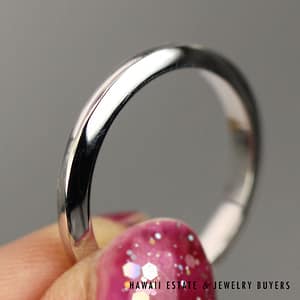 Cartier Declaration Beveled Edge Band Platinum Size 5