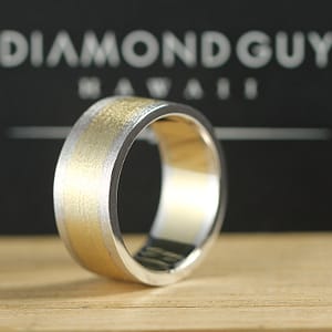 Signature Diamond Guy Men's Design: "Christiansen" Custom Two Tone Matte Band