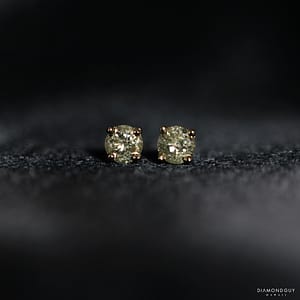 1.3g 14KYG 1.10ctw DIAMOND STUD EARRINGS
