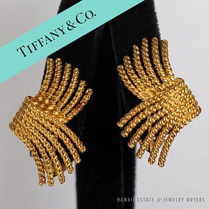 Tiffany & Co Schlumberger 18K Yellow Gold Earrings