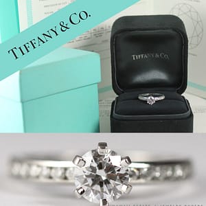 Tiffany & Co. 0.66CT Round Brilliant Diamond Platinum Engagement Ring Size 6