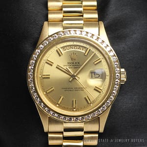 Rolex Men's Day-Date President Ref 1803 Diamond 18k Yellow Gold Watch w/ Warranty
