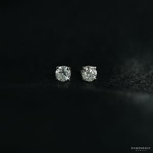 0.8g 14KWG 0.47ctw DIAMOND STUD EARRINGS