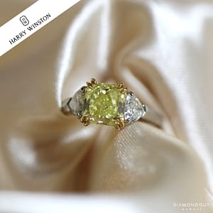 Harry Winston 2.09ct Square Radiant Heart Diamond Accent Ring GIA