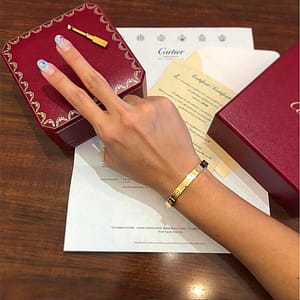 Cartier Love Bracelet 18K Yellow Gold Size 16 w/ Box and Papers