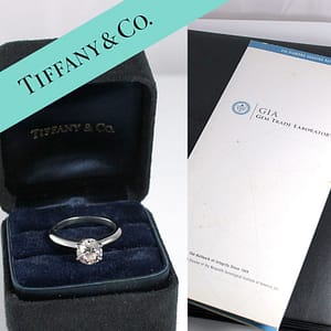 Tiffany & Co. 1.04ct Diamond White Round Brilliant I VS1 Platinum Ring w/ Box- T&CO. Certificate and GIA Report