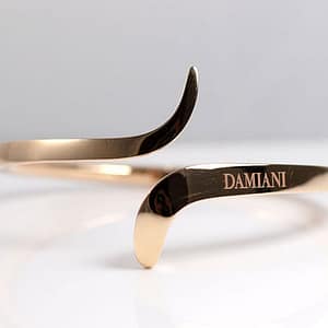 Damiani Eden Collection Diamond Snake 18K Pink Gold Hinged Bangle
