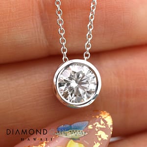 Diamond Guy Custom Bezel Set Pendant Necklaces