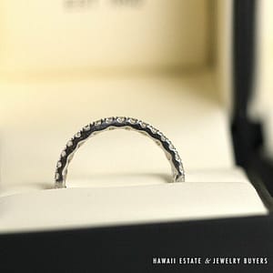 A. Jaffe Classics Statement Quilted 0.34CTW Diamond Platinum Wedding Band Ring