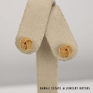 Tiffany & Co 4.2g 18KYG Twisted Love Knot Earrings