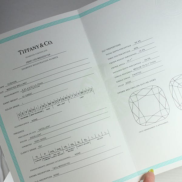 Tiffany & Co. Legacy 0.41CT Cushion Modified Brilliant
