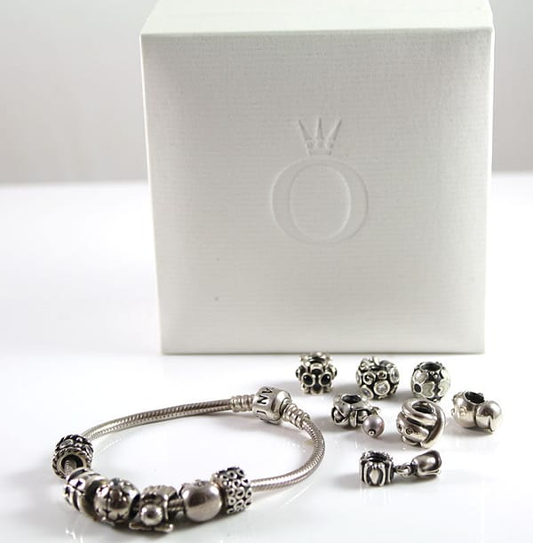Pandora Charm Bracelet with 13 Pandora Charms Sterling Silver w