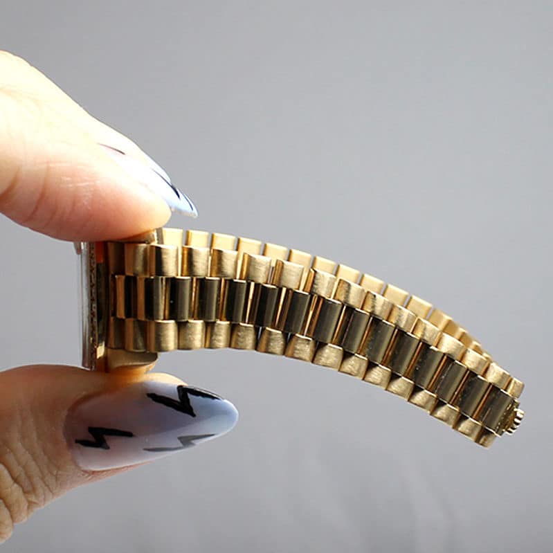 Rolex Ladies President 25mm 69138 Datejust Factory Diamond 18k Yellow Gold Watch - Image 3