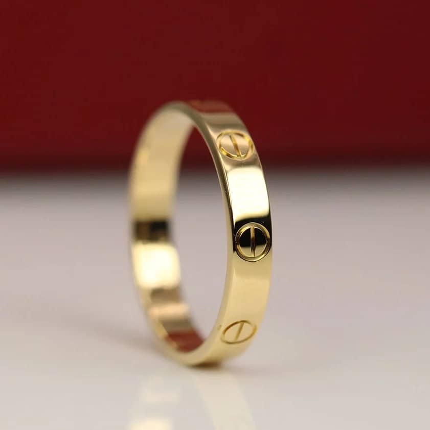 Authentic Cartier Love Ring 18K Yellow Gold 3.5mm Band Size