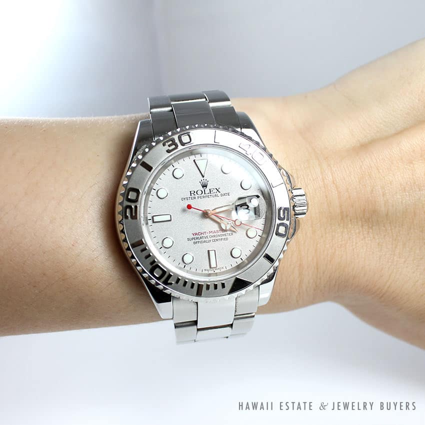 Rolex Men's Yachtmaster 40mm R16622 Platinum Wrist Watch w/ Box + Certificate - Image 3