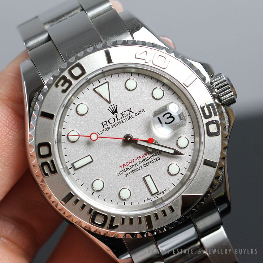 Rolex Men's Yachtmaster 40mm R16622 Platinum Wrist Watch w/ Box + Certificate - Image 2