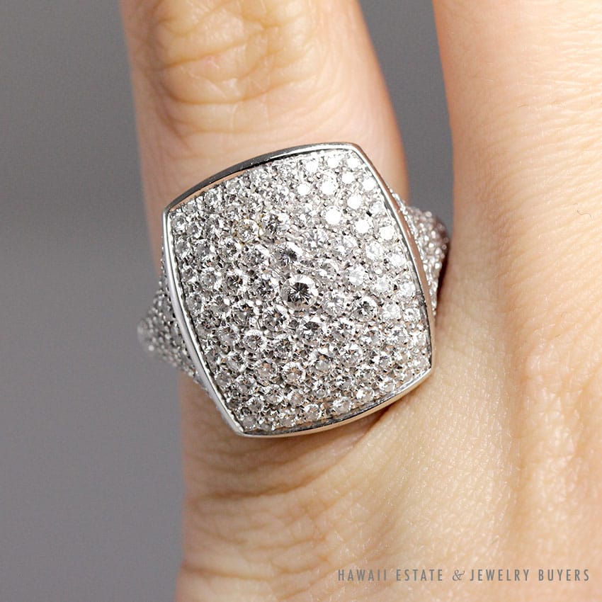 Damiani Anello 2CTW Diamond Pave Ring w/ Box Size